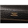Image 4 : Hermes Black Leather Vintage Courchevel Jet Clutch Bag