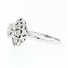 Image 6 : Vintage 14k White Gold 0.70 ctw Round Diamond Open Platter Cluster Cocktail Ring