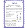 Image 2 : Genuine 9 ctw Pearl & Sapphire Earrings 14KT White Gold - REF-39X4M