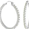 Image 1 : Genuine 6 ctw Aquamarine Earrings 14KT White Gold - REF-122M2T