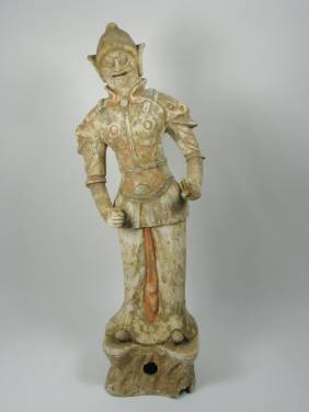 A SUPERB TANG DYNASTY CERAMIC SCULPTURE, c.61
