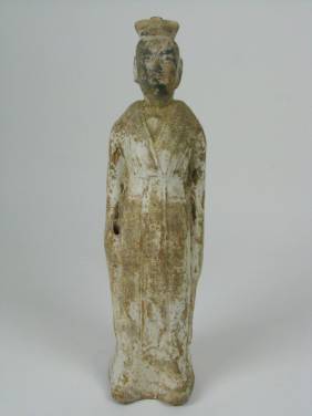 A FINE TANG DYNASTY CERAMIC SCULPTURE, c.618-