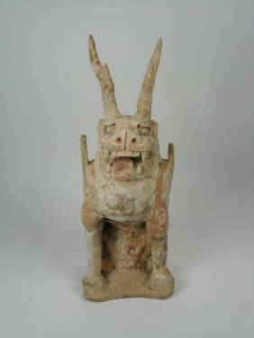 A SUPERB HAN DYNASTY CERAMIC SCULPTURE, c.206