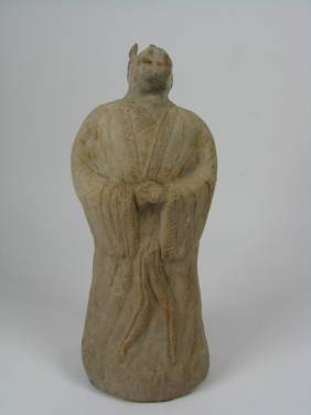 A RARE LIAO DYNASTY CERAMIC SCULPTURE, c.907-