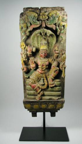 A FINE NORTH INDIAN TEMPLE PANEL, c.19th Cent