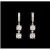 14KT White Gold 1.19 ctw Diamond Earrings