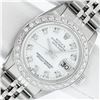 Rolex Ladies Stainless Steel White Diamond 26MM Oyster Perpetual Datejust Wristw