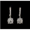 14KT White Gold 1.03 ctw Diamond Earrings
