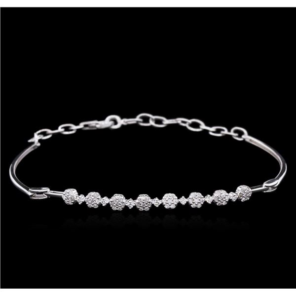 0.51 ctw Diamond Bracelet - 14KT White Gold