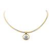 Image 1 : 0.36 ctw Diamond and Pearl Pendant And Chain - 14 & 18KT Yellow And White Gold