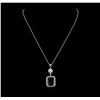 15.80 ctw Ametrine and Diamond Pendant - 14KT White Gold