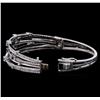 Image 3 : 1.35 ctw Sapphire and Diamond Bracelet - 14KT White Gold