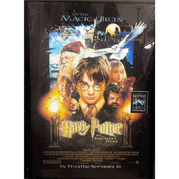 Signed & Framed Harry Potter & The Sorcerer's Stone Movie Poster w/ JK Rowling