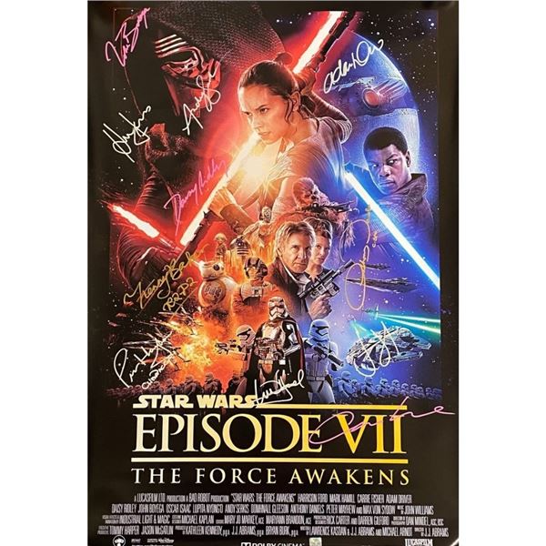 Signed Star Wars: Episode VII, The Force Awakens Movie Poster