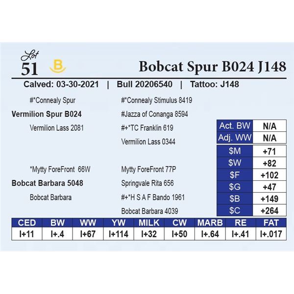 Bobcat Spur B024 J148