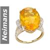 Image 1 : 10.71 ct Fire Opal & Diamond Ring 14kt Gold