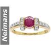 Image 1 : 1.18 ct Ruby & Diamond Ring 14kt Gold