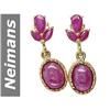 Image 1 : 4.08 ct Ruby Earrings 14kt Gold