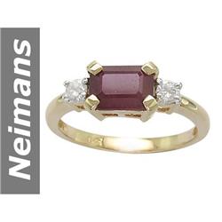 1.87 ct Ruby & Diamond Ring 14kt Gold