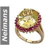 Image 1 : 10.7 ct Citrine & Ruby Ring 14kt Gold