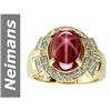 Image 1 : 7.52 ct Star Ruby & Diamond Ring 14kt Gold