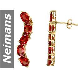 6 ct Songea Sapphire Earrings 14kt Gold