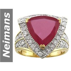 5.87 ct Ruby & Diamond Ring 14kt Gold
