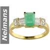 Image 1 : 1.25 ct Emerald & Diamond Ring 14kt Gold