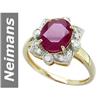 Image 1 : 3.73 ct Ruby & Diamond Ring 14kt Gold