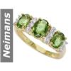 Image 1 : 2.46 ct Green Apatite & White Sapphire Ring 14kt Gold