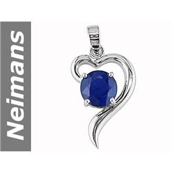 2.5 ct Sapphire Pendant 14kt Gold
