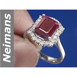 2.83 ct Ruby & Diamond Ring 14kt Gold