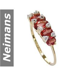 2.28 ct Songea Sapphire & White Sapphire Ring 14kt Gold