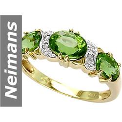 1.99 ct Green Apatite & Diamond Ring 14kt Gold