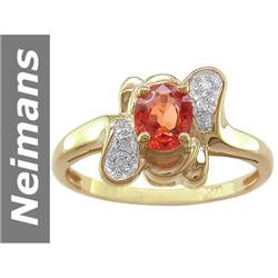 0.91 ct Songea Sapphire & Diamond Ring 14kt Gold