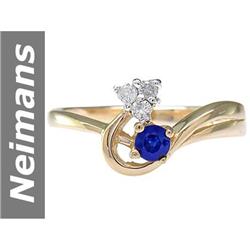 0.24 ct Sapphire & Diamond Ring 14kt Gold