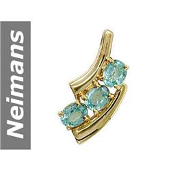 1.35 ct Apatite Pendant 14kt Gold