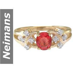 0.96 ct Songea Sapphire & Diamond Ring 14kt Gold