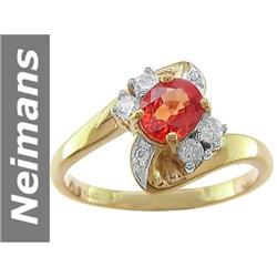 1.07 ct Songea Sapphire & Diamond Ring 14kt Gold