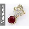 Image 1 : 1.84 ct Ruby & Diamond Pendant 14kt Gold