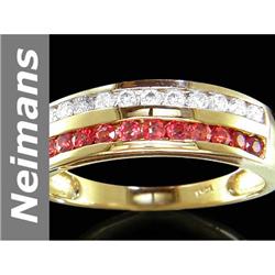 0.58 ct Songea Sapphire & Diamond Ring 14kt Gold