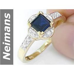 0.93 ct Sapphire & Diamond Ring 14kt Gold