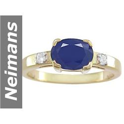 1.57 ct Sapphire & Diamond Ring 14kt Gold