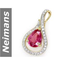 2.53 ct Ruby & Diamond Pendant 14kt Gold