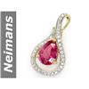 Image 1 : 2.53 ct Ruby & Diamond Pendant 14kt Gold