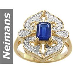 1.4 ct Sapphire & Diamond Ring 14kt Gold