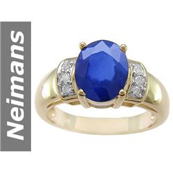 3.08 ct Sapphire & Diamond Ring 14kt Gold
