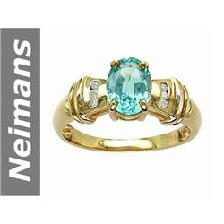 1.25 ct Apatite & Diamond Ring 14kt Gold