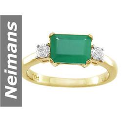 1.97 ct Emerald & Diamond Ring 14kt Gold