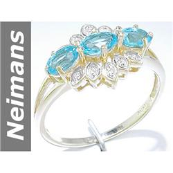1.1 ct Apatite & Diamond Ring 14kt Gold